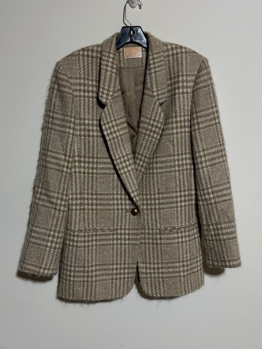 VINTAGE Pendleton Blazer Womens 10 Brown 100% Wool Lined Casual Made in USA